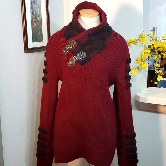 Tony Moro men's first choice burgundy sweater, NWT. Size XL Absolutely beautiful - Picture 1 of 9